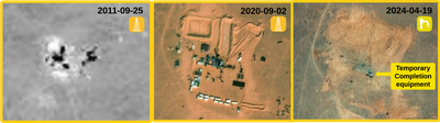 Imagery shows that drilling operations began at the developing well site in early 2011, halted later that year, and resumed in late 2020 (See Figure 4.1.3). This coincides with Libya Herald reports saying Tatneft completed drilling at the B-82 well in 202
