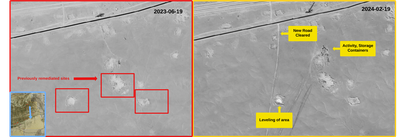 Figure 3.2.5: Example of development in the Southern region of 245-South as of February 2024, imagery at indicated dates. Copyright © Maxar 2023, 2024.