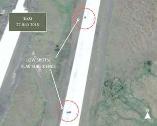 Figure 78. Tiksi runway damage