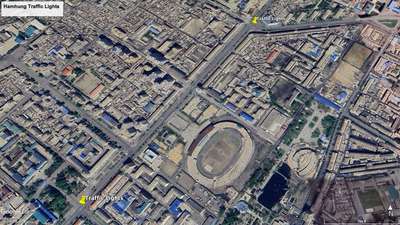 an image showing the location of Hamhung traffic lights
