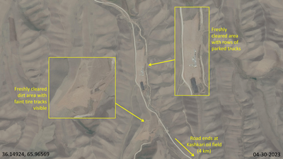 Kashkari Oil Field North in April 2023